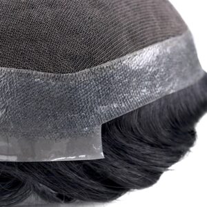 Australia Hair System French Lace in Center with Polyskin All Around hair systems side1