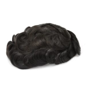Silk Top Center French Lace Bleach Knots in Front Thin PU Around Extra Diamond Net cover hair systems