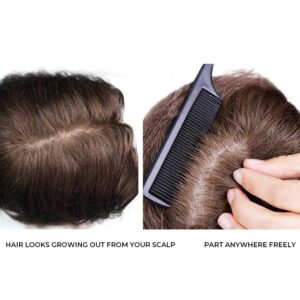 Silk Base with Lace Front and Thin PU Around Extra Diamond Net Cover hair systems center