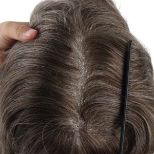 Thin Skin 0.06-0.08mm Single Knotted V-Loop Hairlinehair systems center
