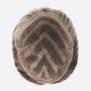 French Lace Stripe Color Hair Systems Front