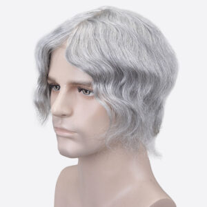 French Lace with 0.10-0.12mm Clear PU Hair Systems Front