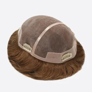 Fine mono and 1″ PU coated at front and back with Clip Hair Systems Back