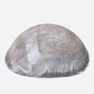 French Lace with 0.10-0.12mm Clear PU Hair Systems Side