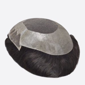French Lace with Poly All Around Lace Front Hair Systems Back
