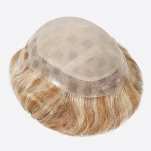 Silk top with Fine mono base ighlight Men’s Hair Systems Back