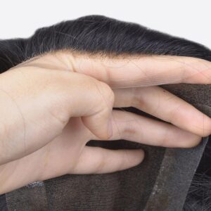 French Lace with 0.08mm PU Hair Systems Hairline